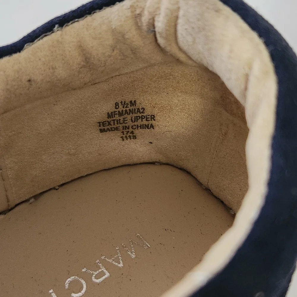 Marc Fisher Mania Navy Espadrilles Slip On 8.5
